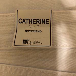 Kut From The Kloth White Boyfriend Jeans, Sz 10